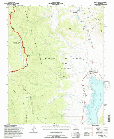 United States Geological Survey Eagle Nest, NM (1995, 24000-Scale) digital map