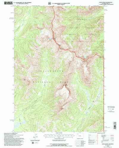 United States Geological Survey Eagle Pass, WY (1991, 24000-Scale) digital map