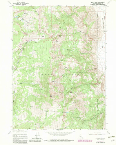 United States Geological Survey Eagle Peak, CA (1963, 24000-Scale) digital map
