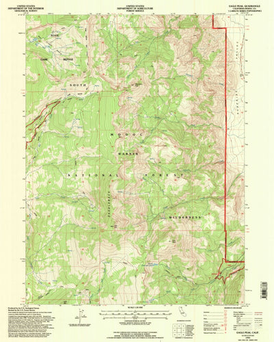 United States Geological Survey Eagle Peak, CA (1993, 24000-Scale) digital map