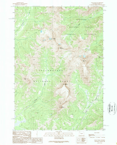 United States Geological Survey Eagle Peak, WY (1989, 24000-Scale) digital map