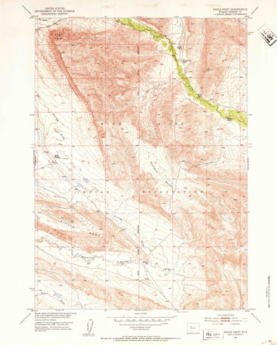 United States Geological Survey Eagle Point, WY (1951, 24000-Scale) digital map