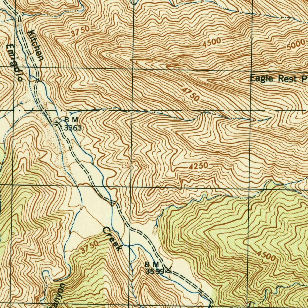 Eagle Rest Peak, CA (1944, 31680-Scale) Map by United States Geological ...