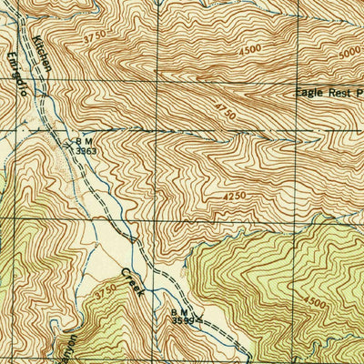 United States Geological Survey Eagle Rest Peak, CA (1944, 31680-Scale) digital map