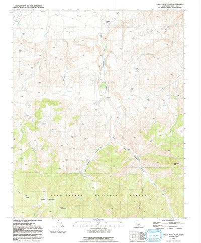 United States Geological Survey Eagle Rest Peak, CA (1991, 24000-Scale) digital map