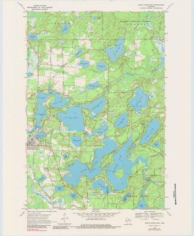 United States Geological Survey Eagle River East, WI (1970, 24000-Scale) digital map