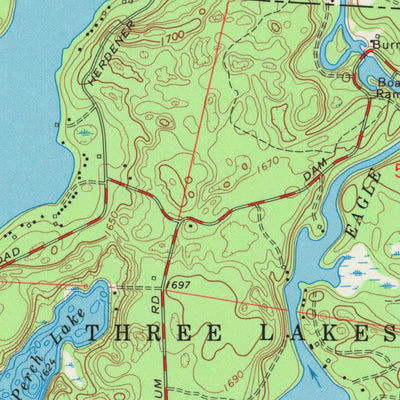 United States Geological Survey Eagle River East, WI (1970, 24000-Scale) digital map