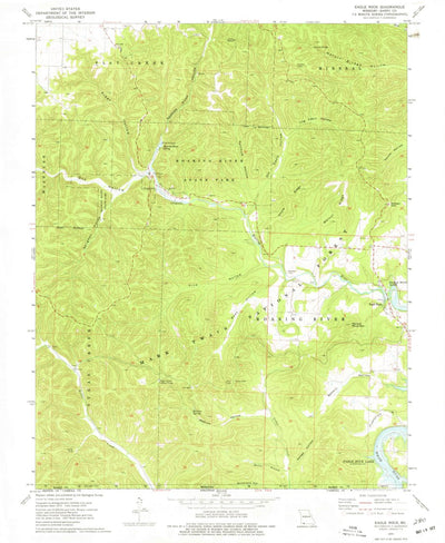United States Geological Survey Eagle Rock, MO (1974, 24000-Scale) digital map