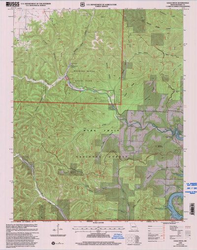 United States Geological Survey Eagle Rock, MO (1999, 24000-Scale) digital map