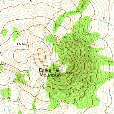 United States Geological Survey Eagle Tail Mountain, NM (1971, 24000-Scale) digital map