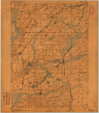 United States Geological Survey Eagle, WI (1892, 62500-Scale) digital map