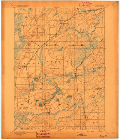 United States Geological Survey Eagle, WI (1894, 62500-Scale) digital map