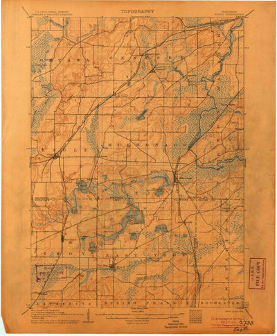 United States Geological Survey Eagle, WI (1906, 62500-Scale) digital map