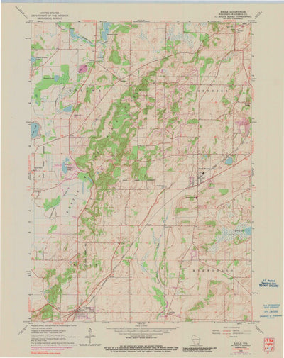 United States Geological Survey Eagle, WI (1960, 24000-Scale) digital map