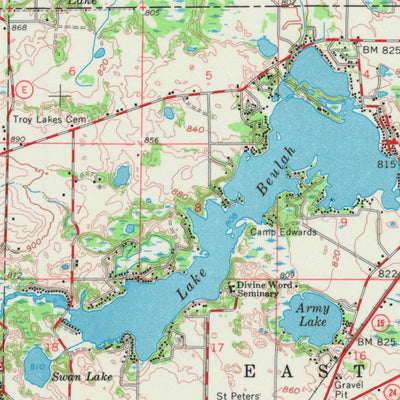 United States Geological Survey Eagle, WI (1960, 62500-Scale) digital map