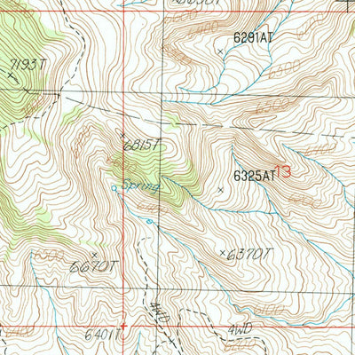 United States Geological Survey Eaglenest Basin, WY (1987, 24000-Scale) digital map