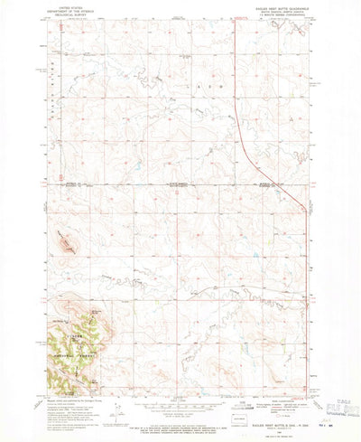 United States Geological Survey Eagles Nest Butte, SD-ND (1968, 24000-Scale) digital map