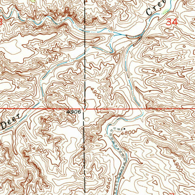 United States Geological Survey Eagles Nest, WY (1951, 24000-Scale) digital map