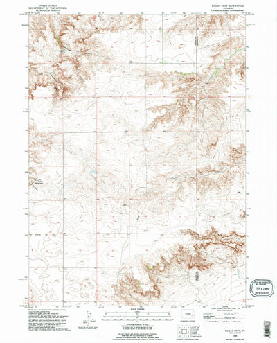 United States Geological Survey Eagles Nest, WY (1990, 24000-Scale) digital map