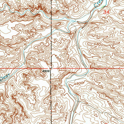 United States Geological Survey Eagles Nest, WY (1990, 24000-Scale) digital map