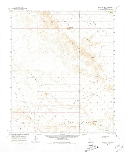 United States Geological Survey Eagletail Mountains, AZ (1962, 62500-Scale) digital map