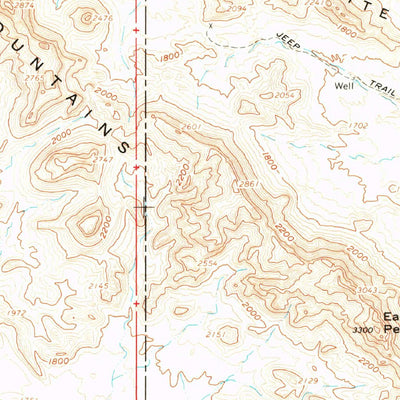 United States Geological Survey Eagletail Mountains, AZ (1962, 62500-Scale) digital map