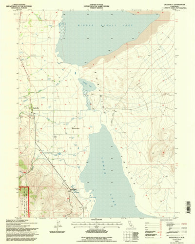 United States Geological Survey Eagleville, CA-NV (1993, 24000-Scale) digital map