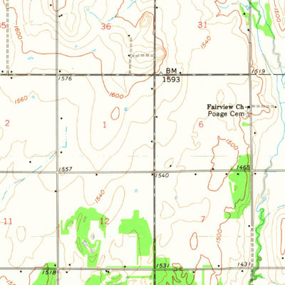 United States Geological Survey Eakly, OK (1961, 62500-Scale) digital map