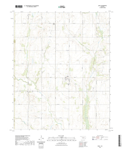United States Geological Survey Eakly, OK (2022, 24000-Scale) digital map