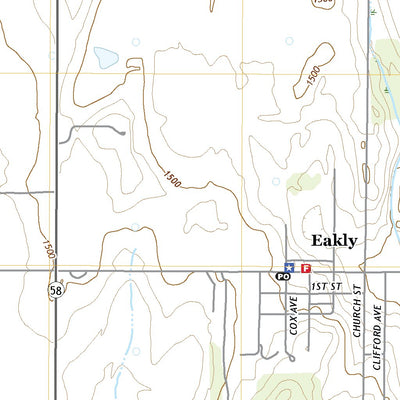 United States Geological Survey Eakly, OK (2022, 24000-Scale) digital map