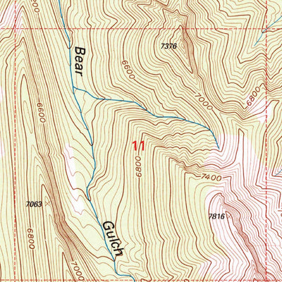 United States Geological Survey Ear Mountain, MT (1995, 24000-Scale) digital map