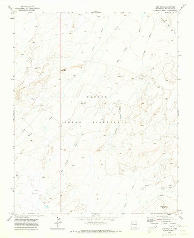 United States Geological Survey Ear Rock, NM (1970, 24000-Scale) digital map
