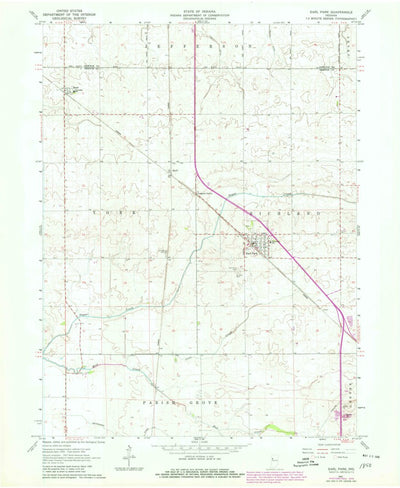 United States Geological Survey Earl Park, IN (1962, 24000-Scale) digital map