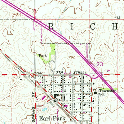 United States Geological Survey Earl Park, IN (1962, 24000-Scale) digital map