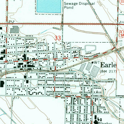 United States Geological Survey Earle, AR (1974, 24000-Scale) digital map