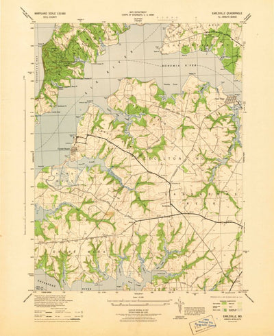 United States Geological Survey Earleville, MD (1944, 31680-Scale) digital map