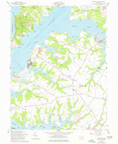 United States Geological Survey Earleville, MD (1958, 24000-Scale) digital map