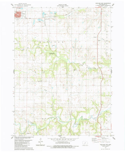United States Geological Survey Earlham East, IA (1983, 24000-Scale) digital map