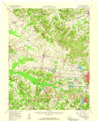 United States Geological Survey Earlington, KY (1954, 62500-Scale) digital map