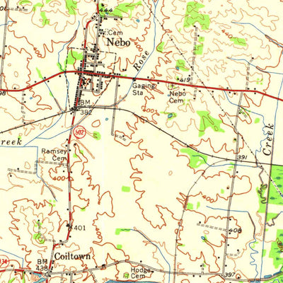 United States Geological Survey Earlington, KY (1954, 62500-Scale) digital map