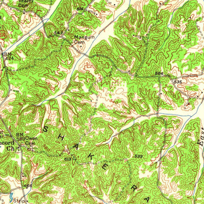 United States Geological Survey Earlington, KY (1954, 62500-Scale) digital map