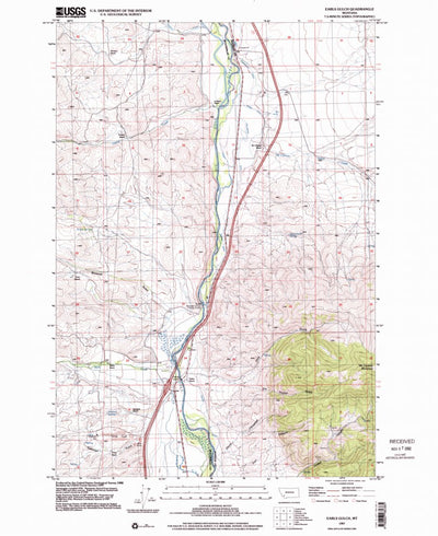 United States Geological Survey Earls Gulch, MT (1997, 24000-Scale) digital map