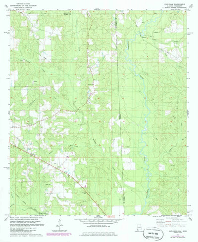 United States Geological Survey Earlville, AL-MS (1982, 24000-Scale) digital map