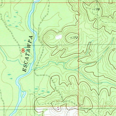 United States Geological Survey Earlville, AL-MS (1982, 24000-Scale) digital map