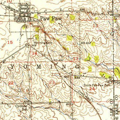 United States Geological Survey Earlville, IL (1951, 62500-Scale) digital map