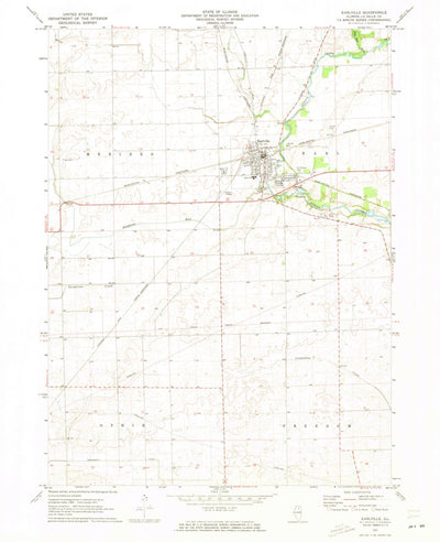 United States Geological Survey Earlville, IL (1971, 24000-Scale) digital map
