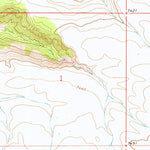 United States Geological Survey Earnest Butte, WY (1968, 24000-Scale) digital map