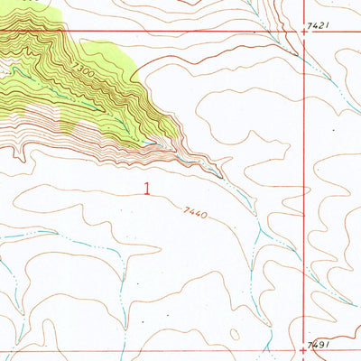 United States Geological Survey Earnest Butte, WY (1968, 24000-Scale) digital map