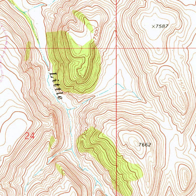 United States Geological Survey Earnest Butte, WY (1968, 24000-Scale) digital map