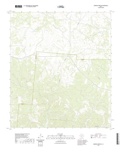 United States Geological Survey Earwood Creek SW, TX (2022, 24000-Scale) digital map